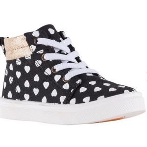 Oomphies Toddler Black and Gold Sam Hi-Top Shoes